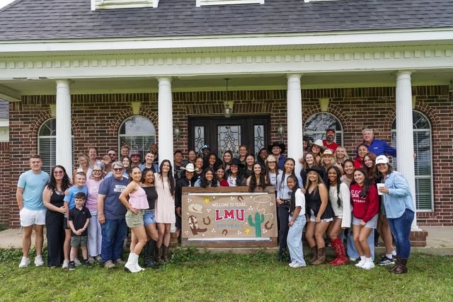 A celebration with friends and family on the farmhouse porch